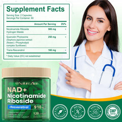 O NATURE . ZIRAN NAD capsules close-up highlights liposomal delivery