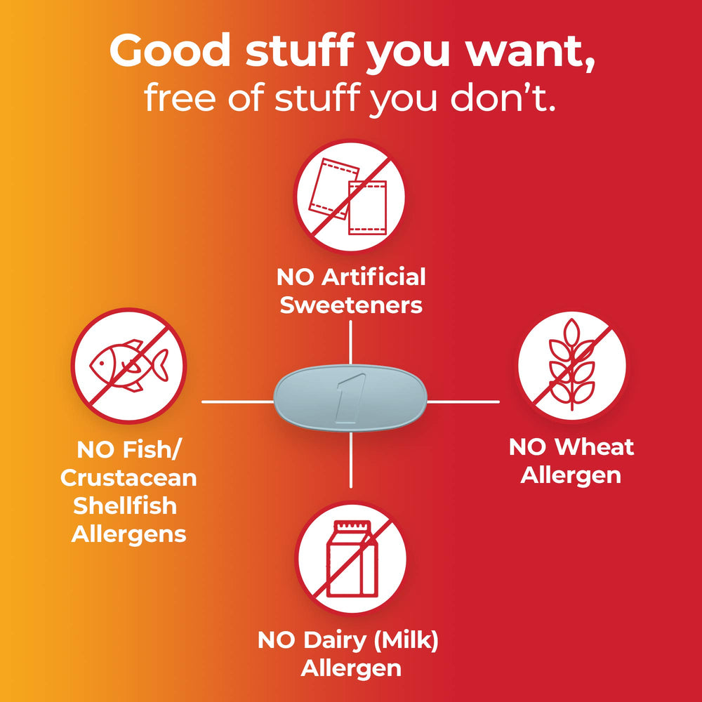 One A Day Triple Immune Support daily-use image showing taking one tablet with food