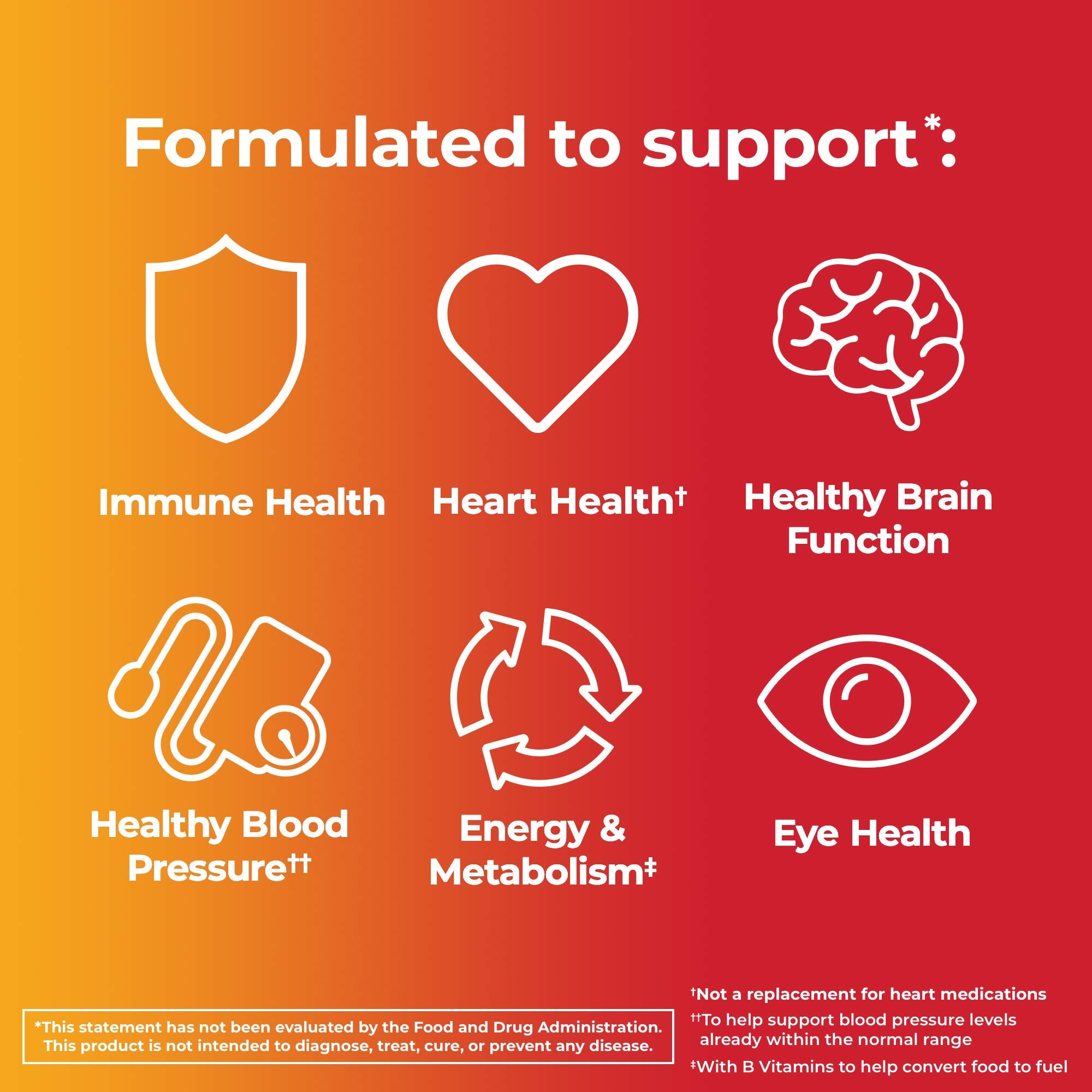 One A Day Triple Immune Support nutrition label emphasizing antioxidants for cell health