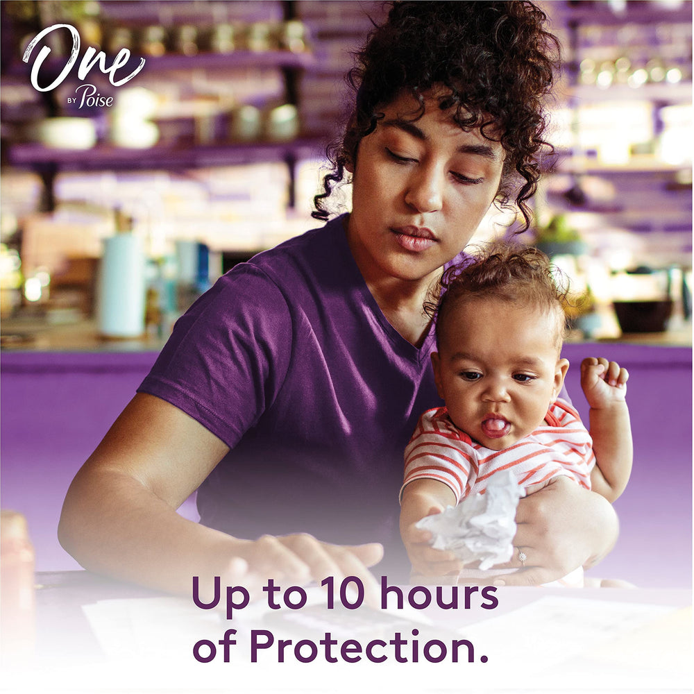 One by Poise Dual Leakblock System guards against leaks with wings and sides