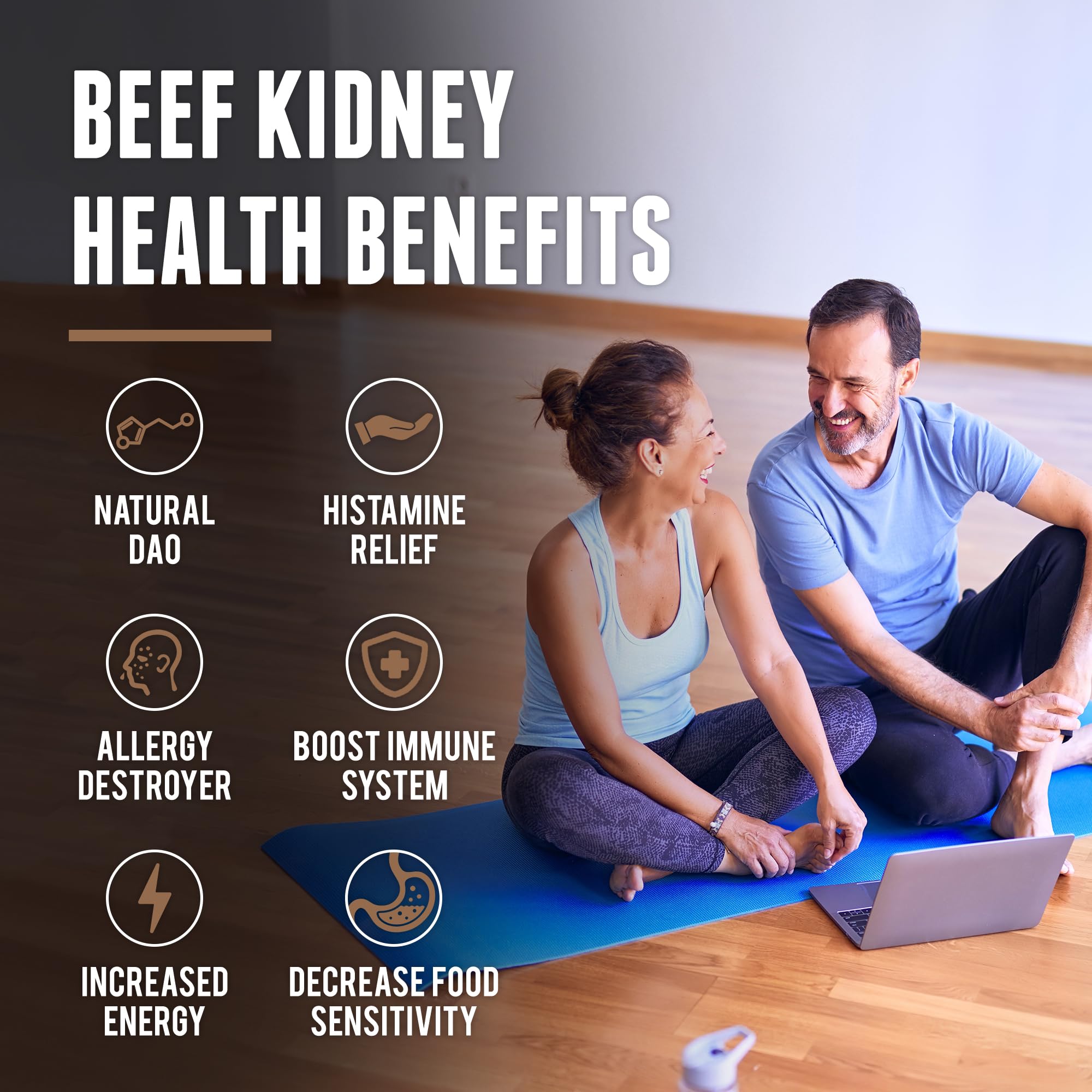 One Earth Health kidney support capsules close-up highlighting DAO and histamine support