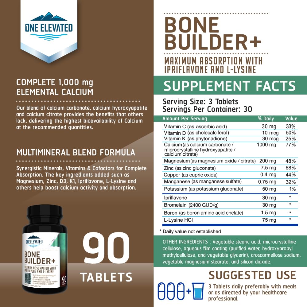 One Elevated Bone Builder capsules arranged for convenient daily calcium intake.