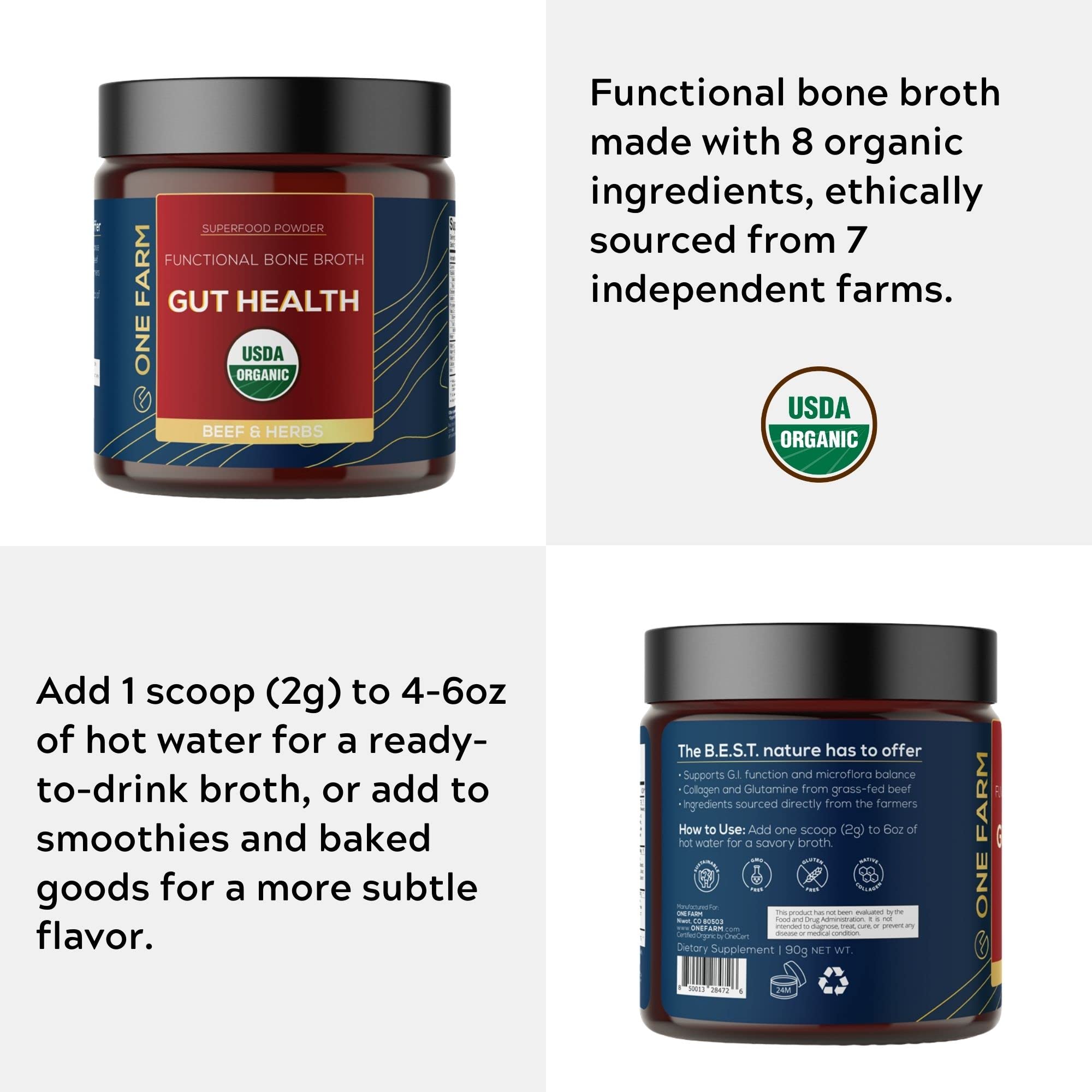 One Farm Slippery Elm Powder container for digestive wellness rituals