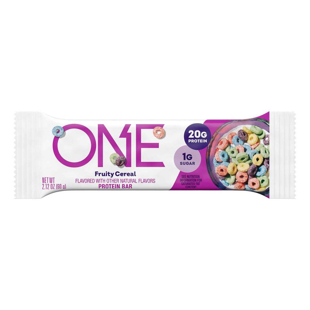 ONE Fruity Cereal bar in desk-drawer ready snack