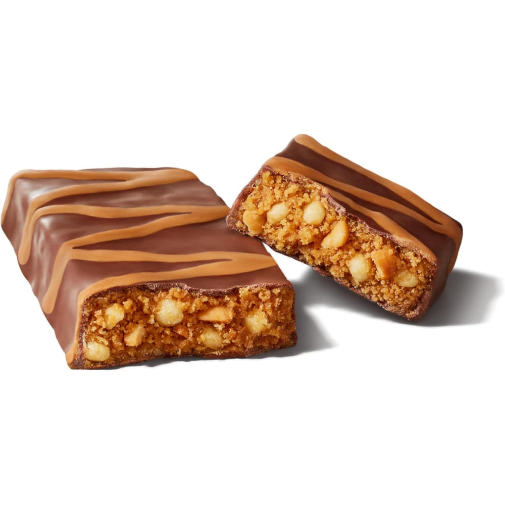 ONE protein bars at office desk, satisfying snack with balanced macros.