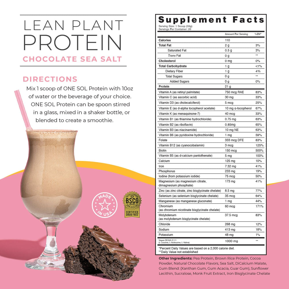 One Sol Lean Protein pour demonstrates quick shake capability after workouts.
