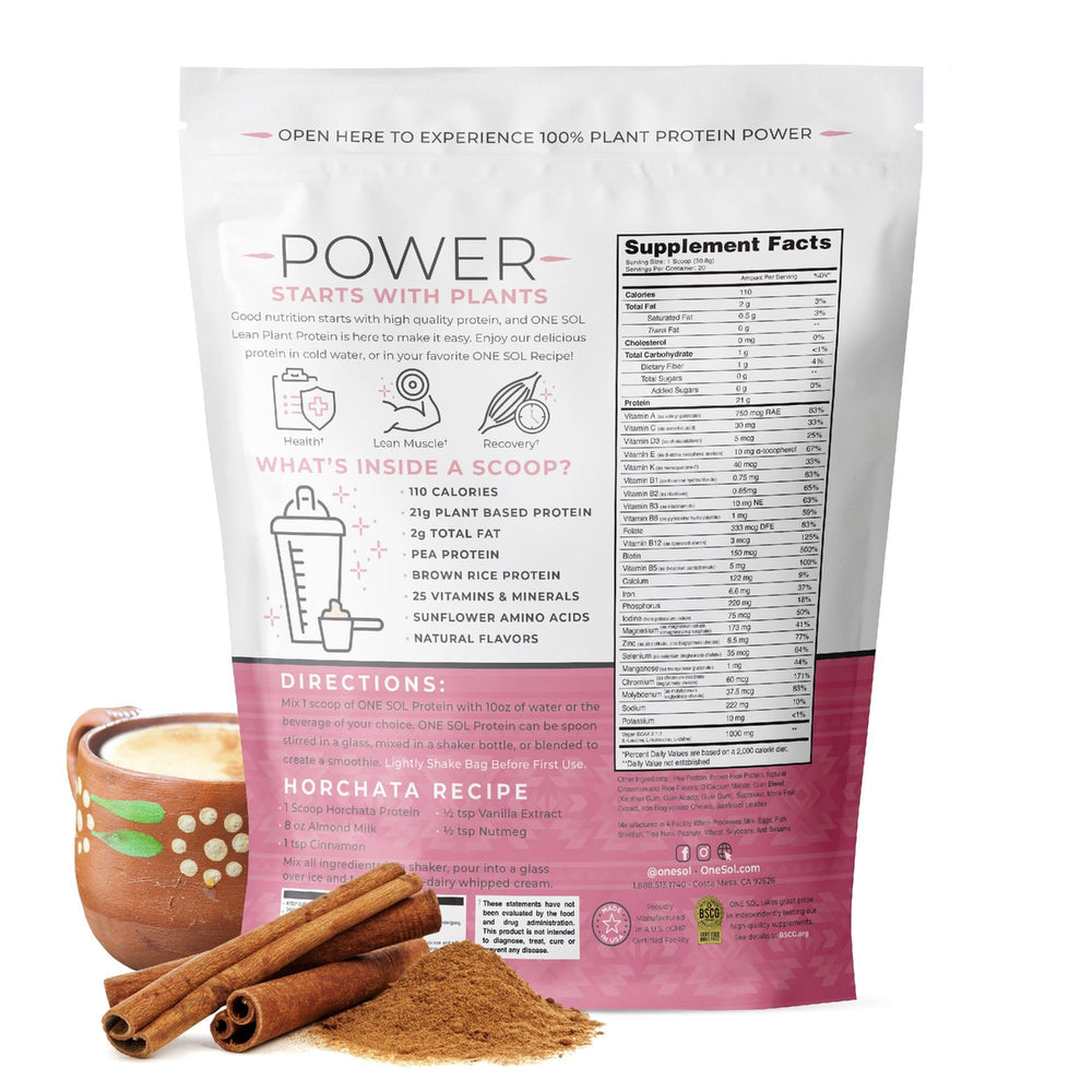 One Sol Lean Protein eco-packaging emphasizes sustainability and clean nutrition