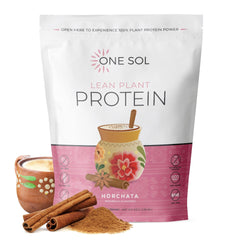 One Sol Lean Protein powder tub front for clean, plant-based nutrition