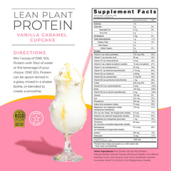One Sol Lean Protein Vanilla Caramel Cupcake scoop for quick, smooth shakes.