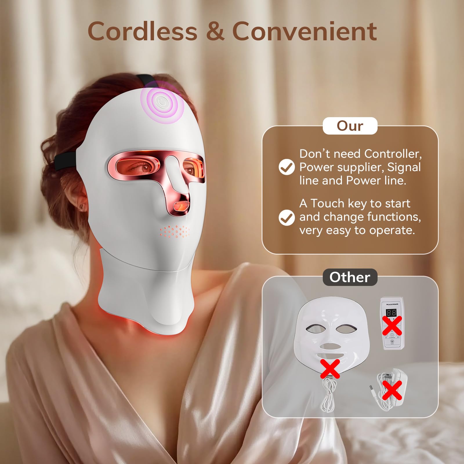 40-minute quick charge supports efficient, focused skincare routines.
