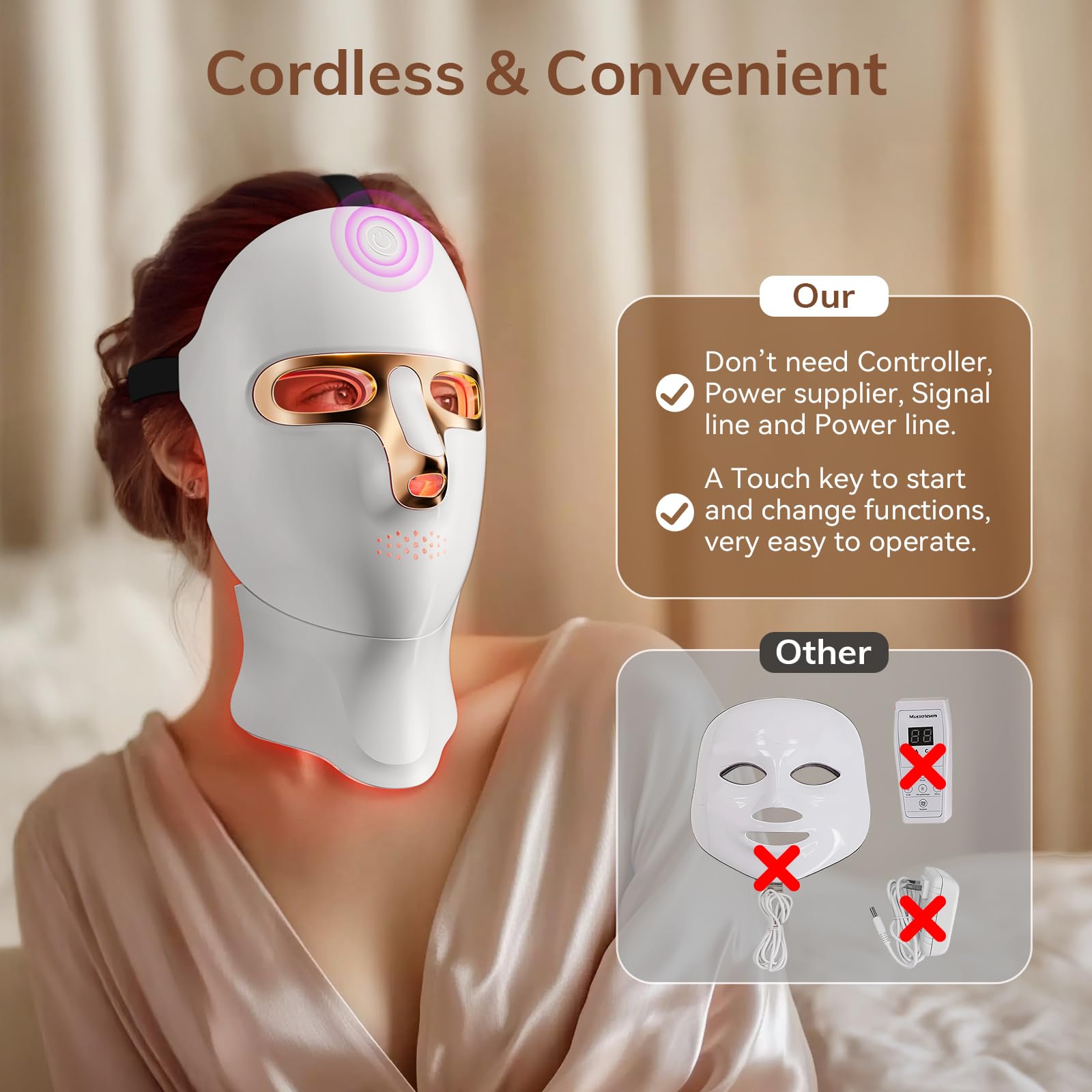 ONLUKY wireless cordless design for flexible at home sessions