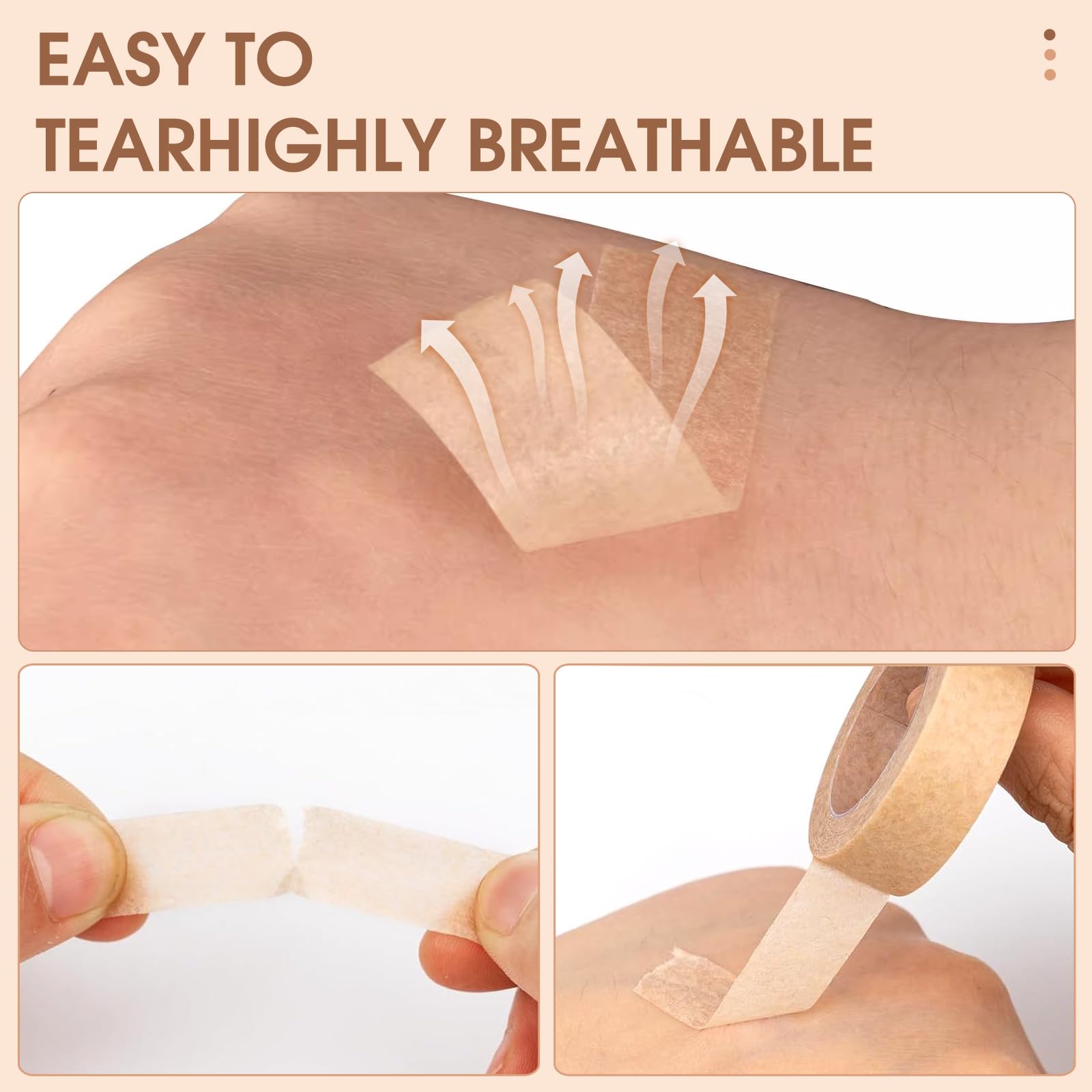 Only Romee nose tape secures dressings with breathable comfort.