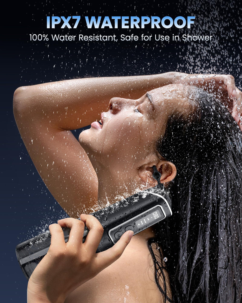 IPX7 waterproof ONLYCARE ear cleaner suitable for shower use.