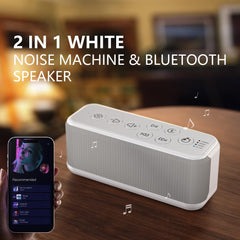 OnLyee white noise sound machine top-angle view, compact and travel-ready.