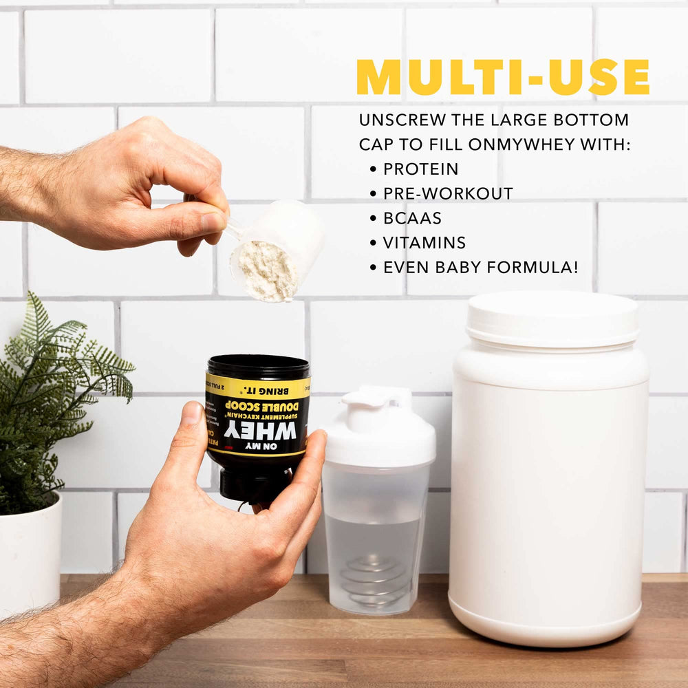 ONMYWHEY 75cc single scoop ideal for pre-workout and BCAAs.