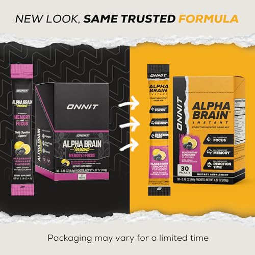 ONNIT Alpha BRAIN Instant close-up of ingredients highlighting L-Theanine and Alpha GPC