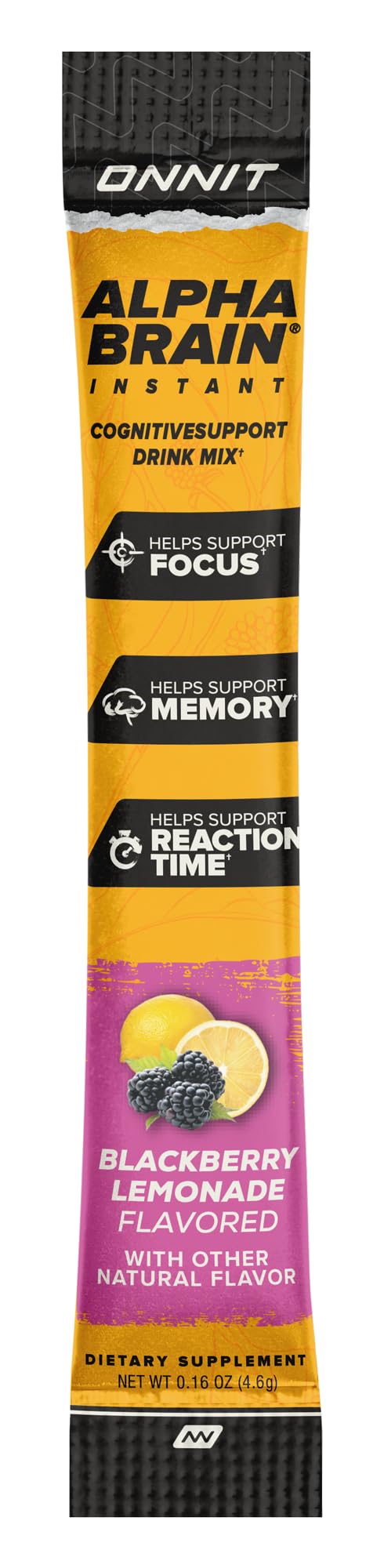ONNIT Alpha BRAIN Instant memory-focus illustration showing improved concentration