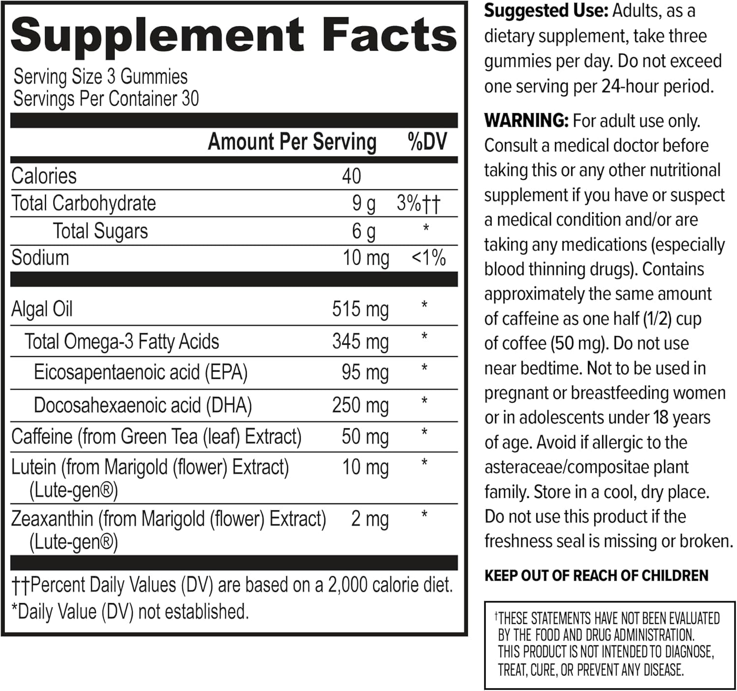 ONNIT Alpha Brain Neuro Gummies three-gummy serving for daily focus.