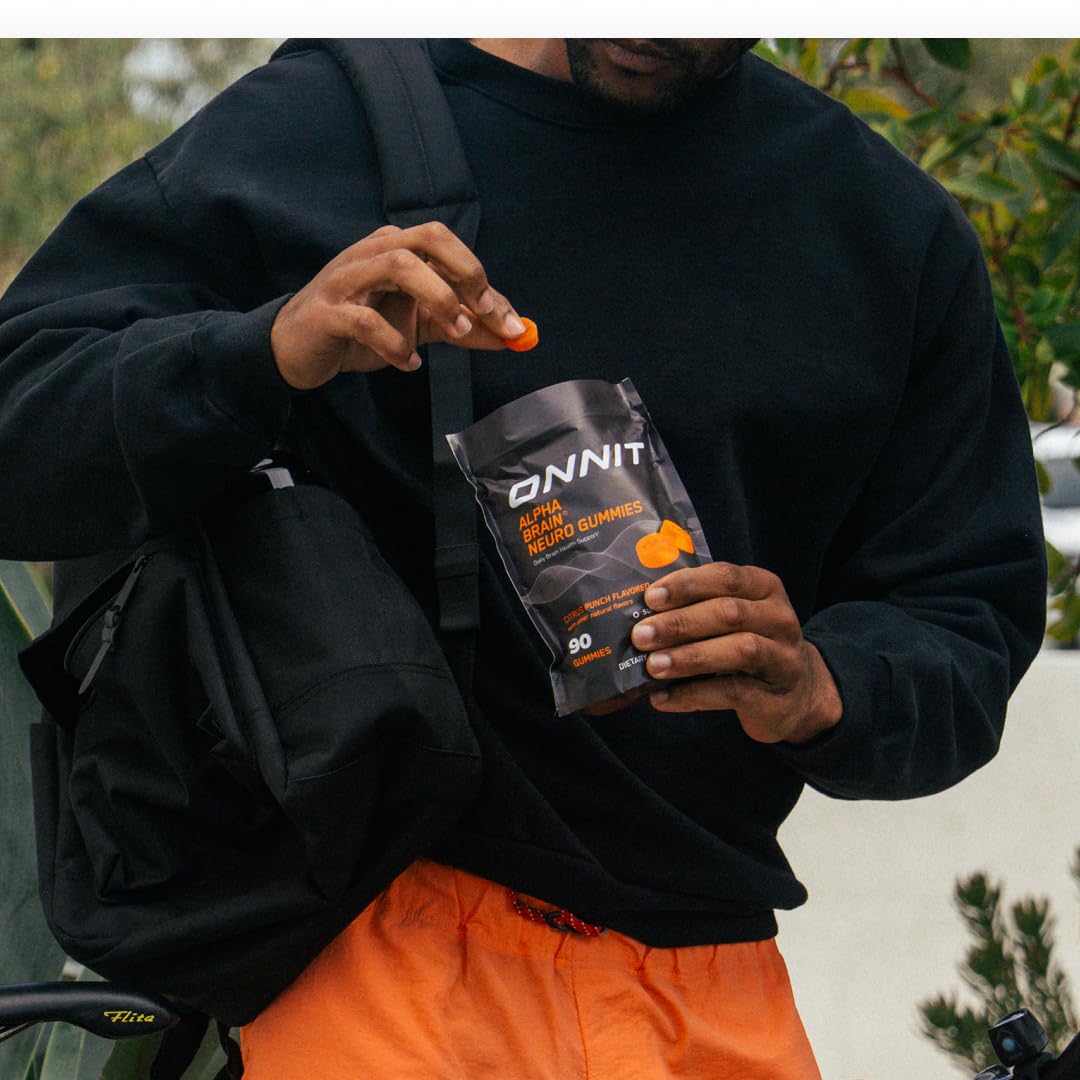 ONNIT Alpha Brain Neuro Gummies with Alpha BRAIN capsules pairing for routine stacking.