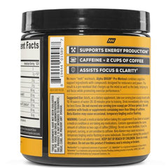 ONNIT Alpha Brain pre-workout powder being poured with tiger's blood flavor for an energy boost.