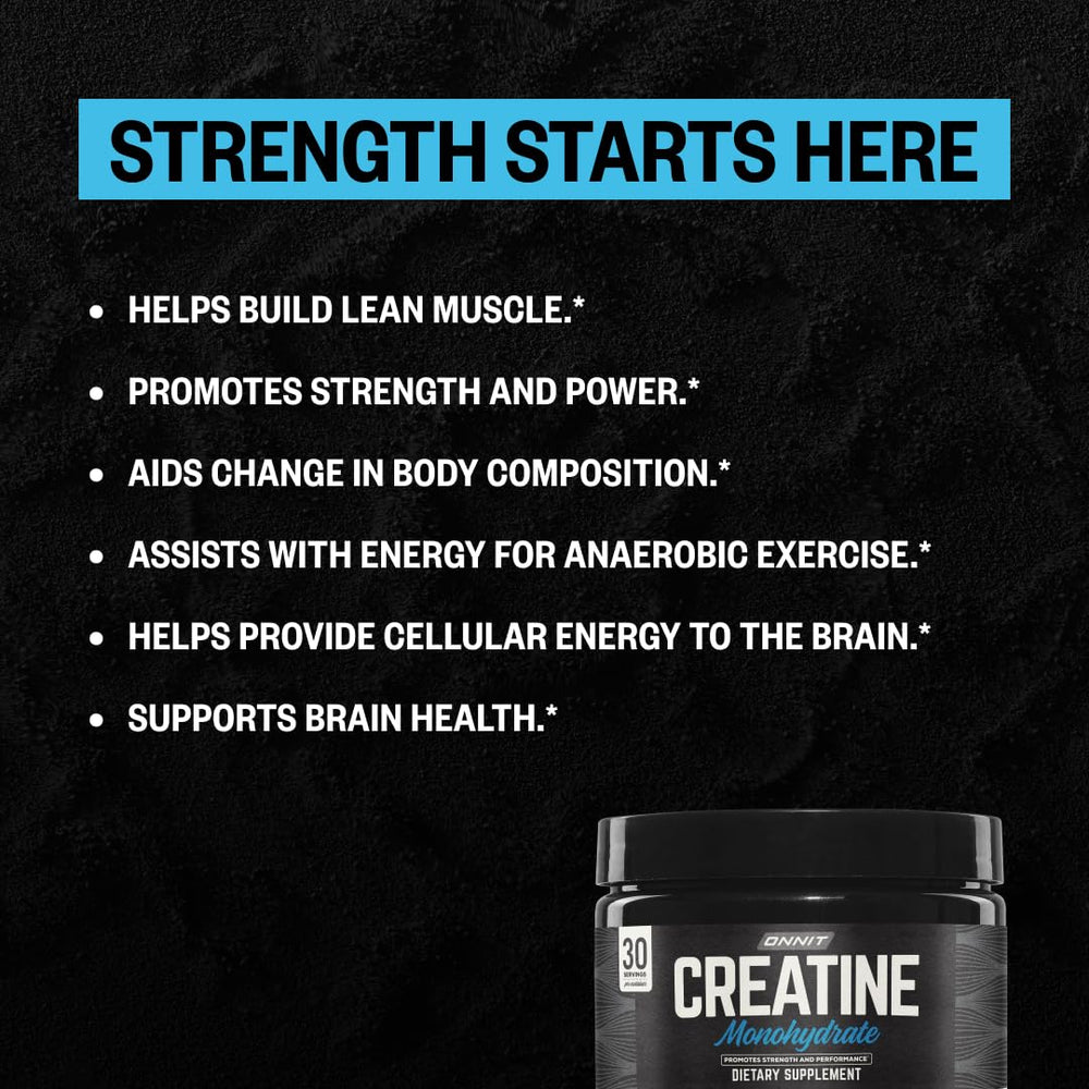 ONNIT creatine powder unflavored and ready to mix