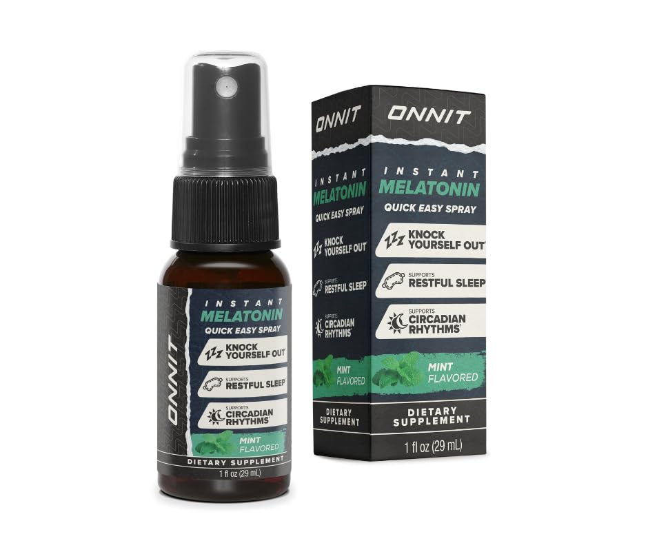 ONNIT Melatonin Instant Spray bottle for easy bedtime use and sleep support.