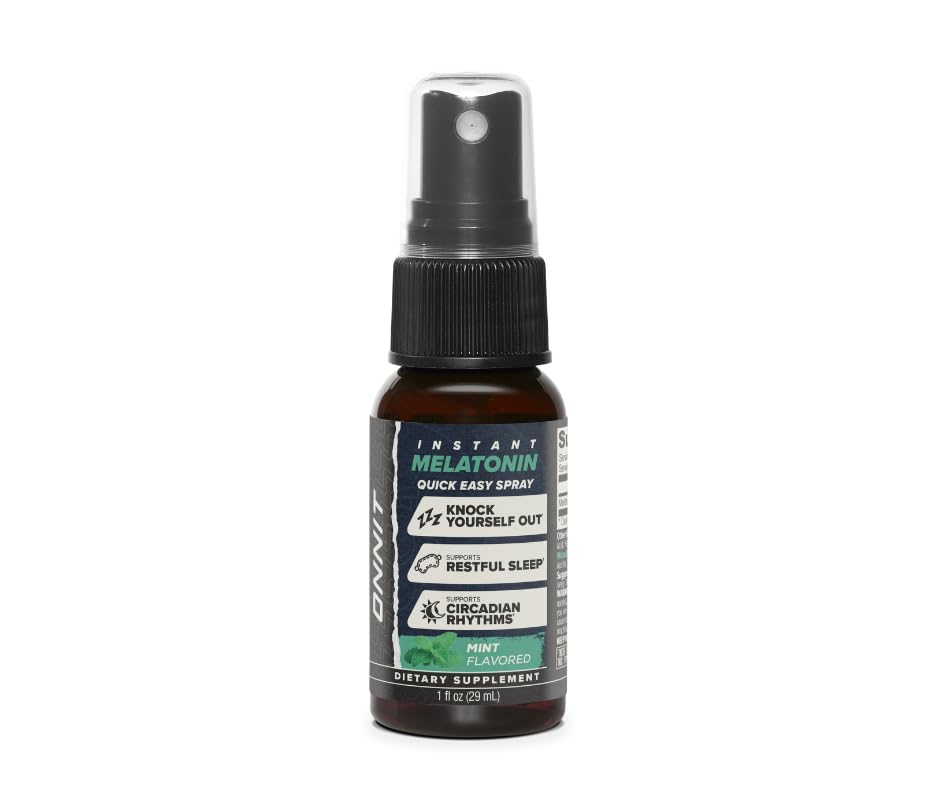 ONNIT Melatonin Instant Spray dispenser in action for quick dosing.