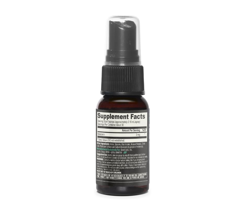 ONNIT Melatonin Mint Flavor spray highlighting mint scent and non-GMO ingredients.
