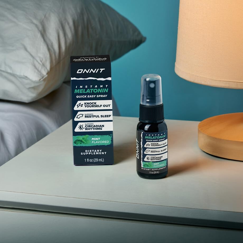 ONNIT Melatonin Mint sugar-free formula with Stevia for a refreshing aroma.