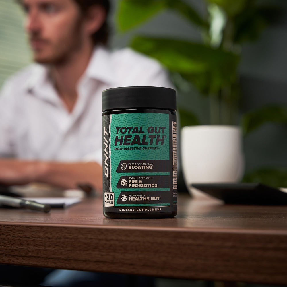 ONNIT Total Gut Health betaine HCl ingredient on label supports digestion.