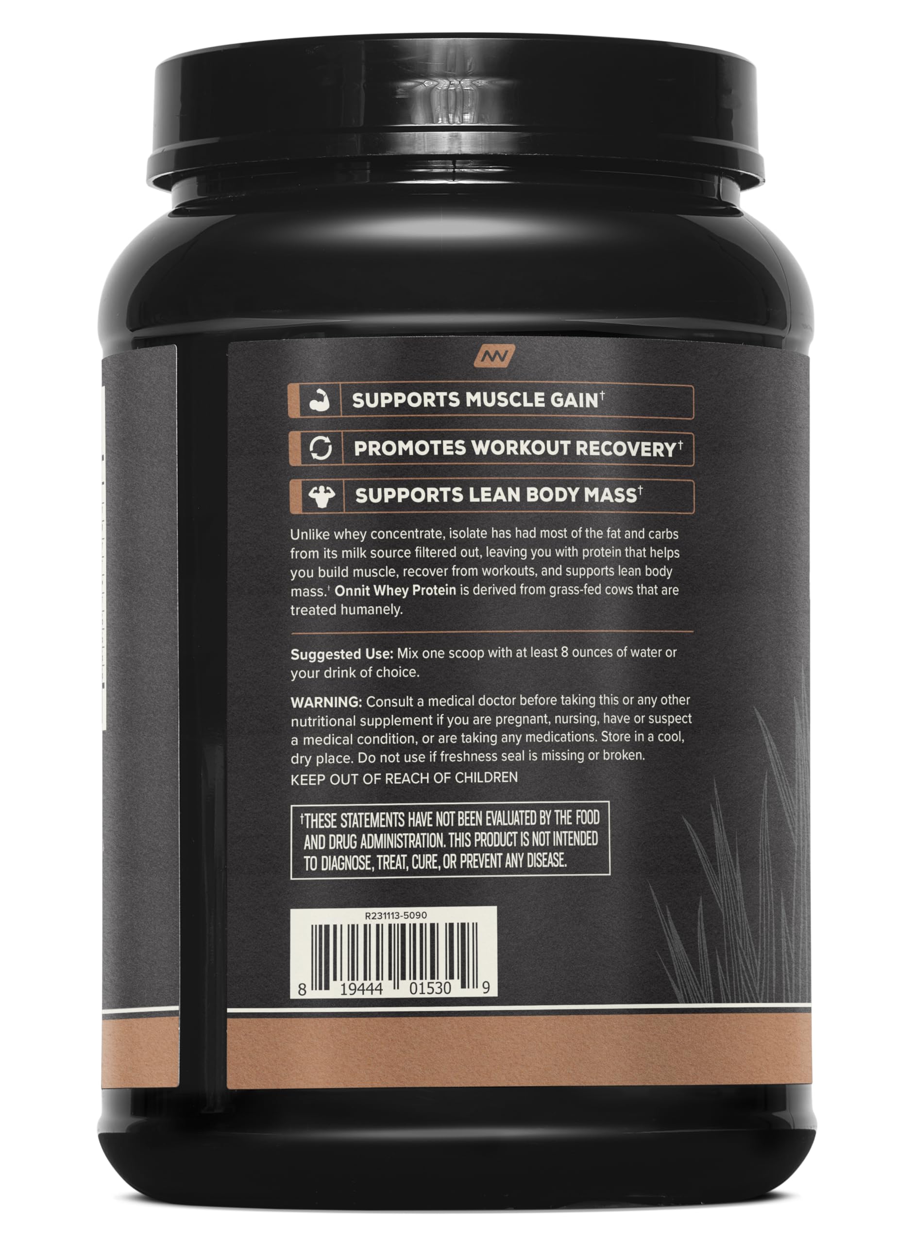 ONNIT whey isolate chocolate shake demonstrating quick-digest protein post-workout