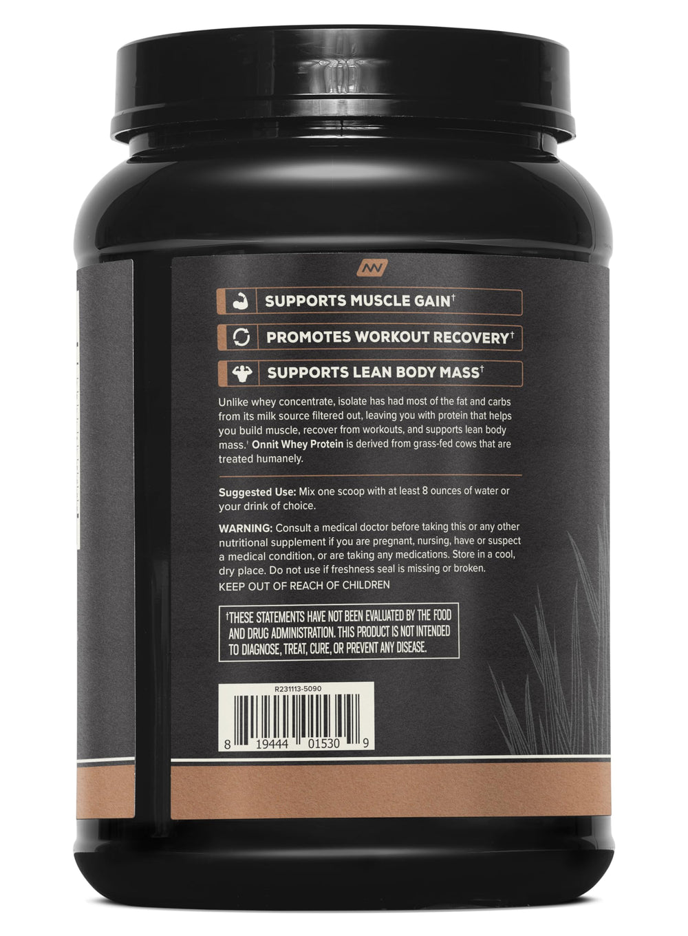 ONNIT whey isolate chocolate shake demonstrating quick-digest protein post-workout