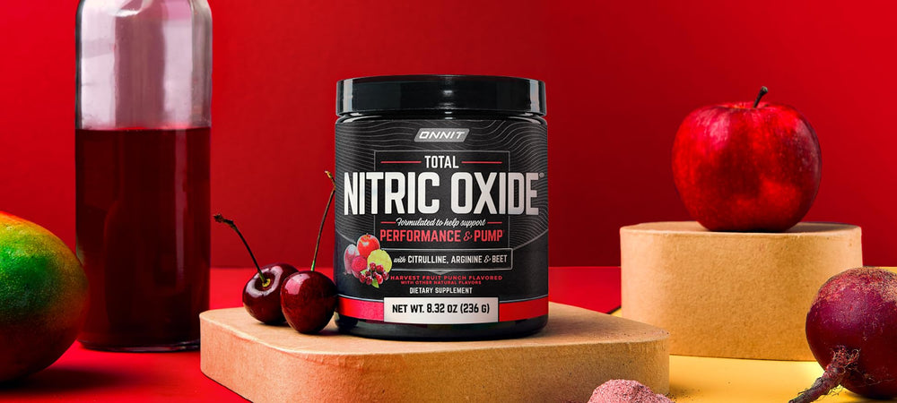 Athlete performing lift with visible energy and pump after using ONNIT