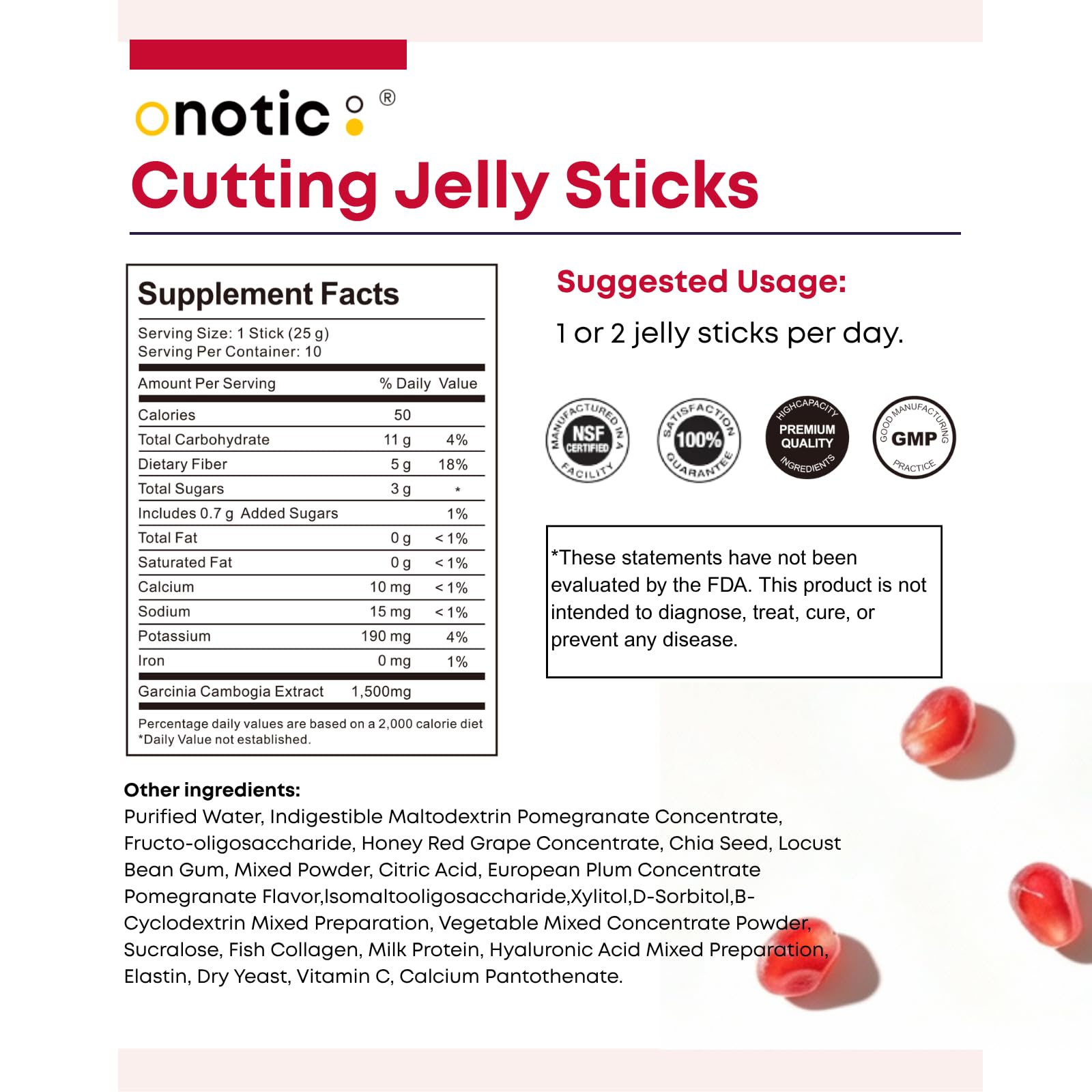 ONOTIC Cutting Jelly Stick chia seeds visible add texture and nutrition