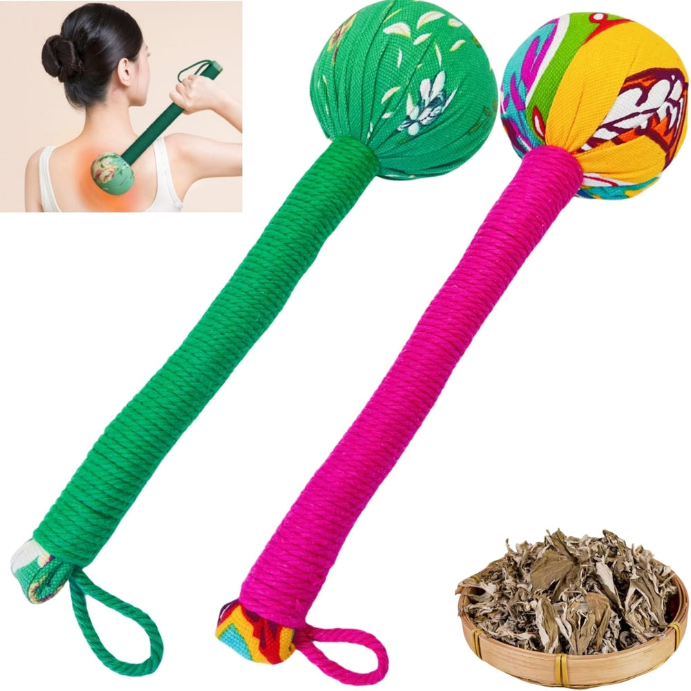 OnVisit mugwort-infused hammer 12.5-inch design for full-body self-massage at home