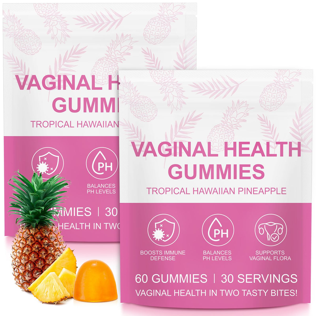 Onznoz Probioticos Vaginales Gomitas Tropicales envase: apoyo diario al equilibrio vaginal