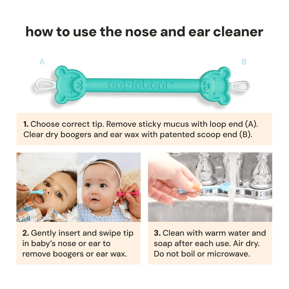 oogiebear bear-safety bumper prevents insertion too far into nose or ear