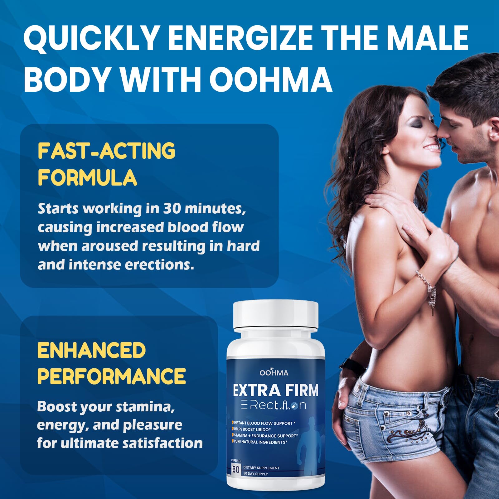 Oohma maca-epimedium-ginseng-pumpkin-seed blend promoting natural energy support.