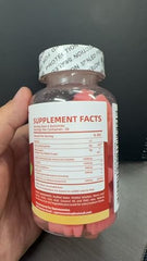 Openovomins Creatine Gummies texture-closeup, chewy strawberry bite for daily chew.