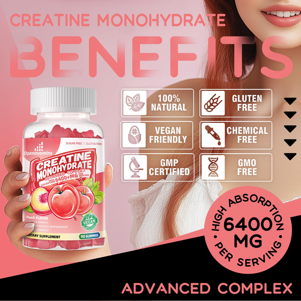 Openovomins non-GMO gluten-free gummies bottle on counter