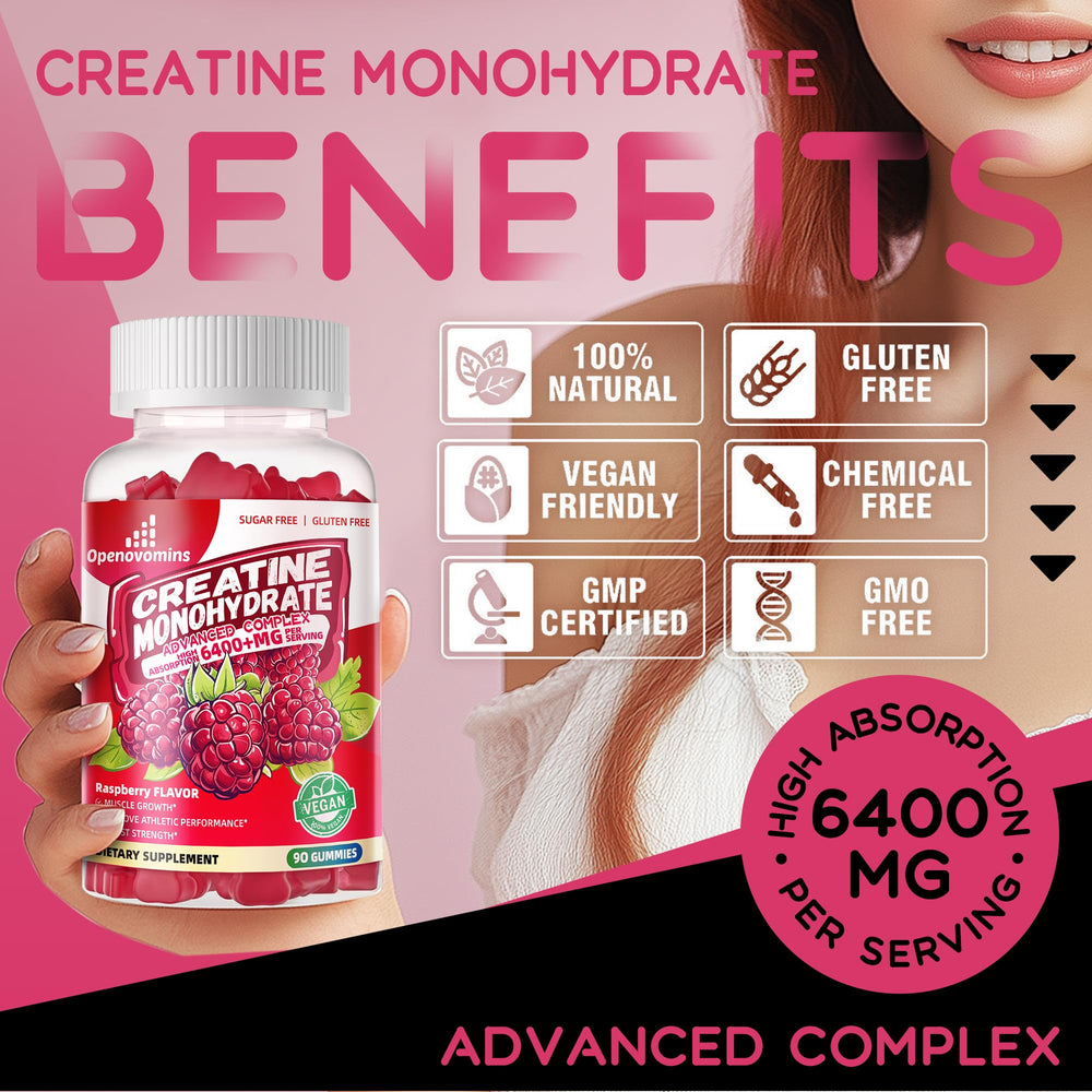 Openovomins gummies pour showing easy-to-take chewable texture for daily use