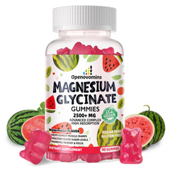 Openovomins Magnesium Glycinate Gummies bottle pour for convenient daily calm support