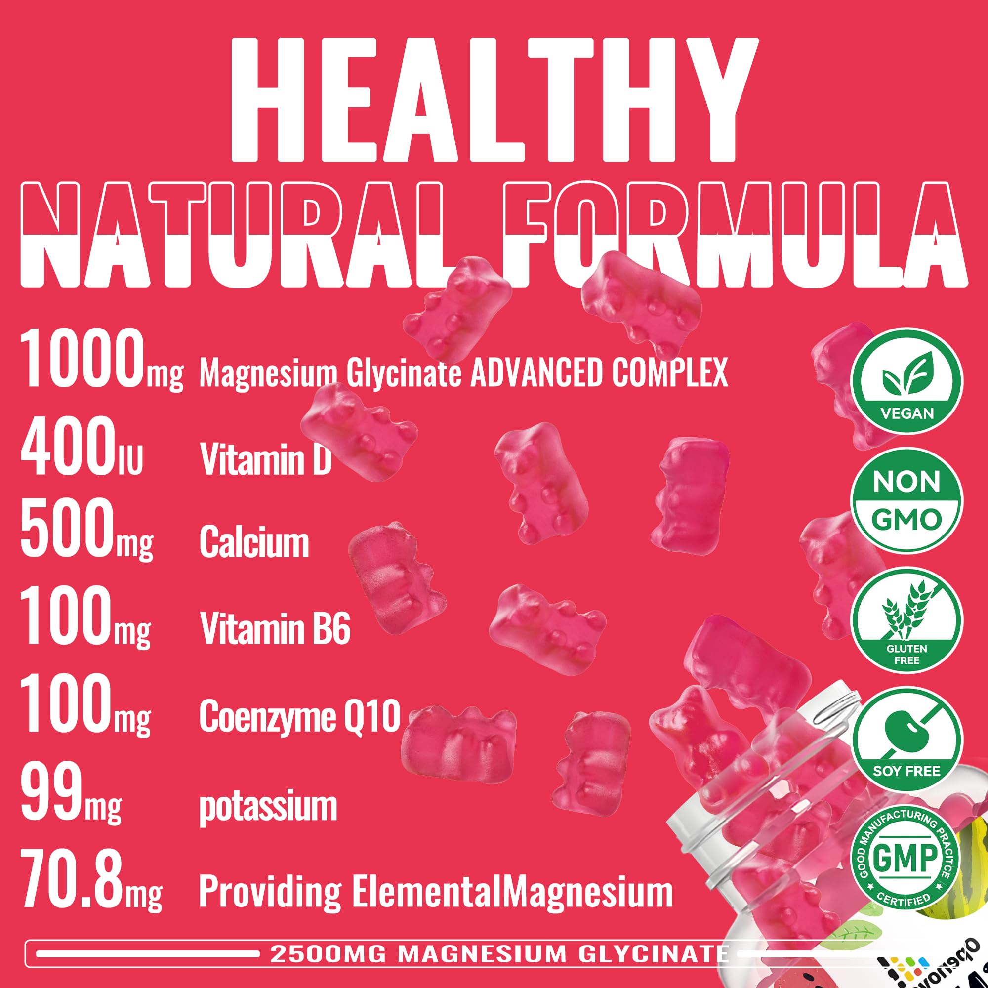Openovomins Magnesium Glycinate Gummies closeup showing soft chew texture for easy intake