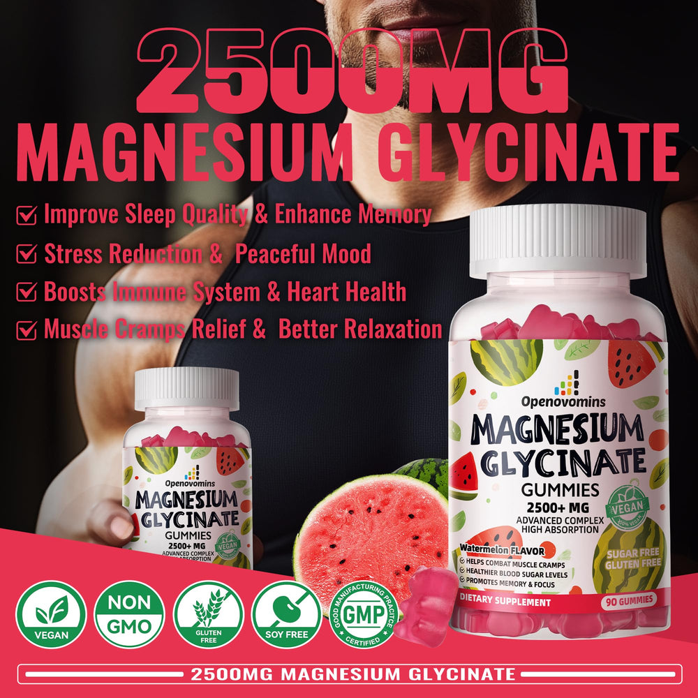 Openovomins Magnesium Glycinate Gummies natural watermelon flavor signals tasty supplementation