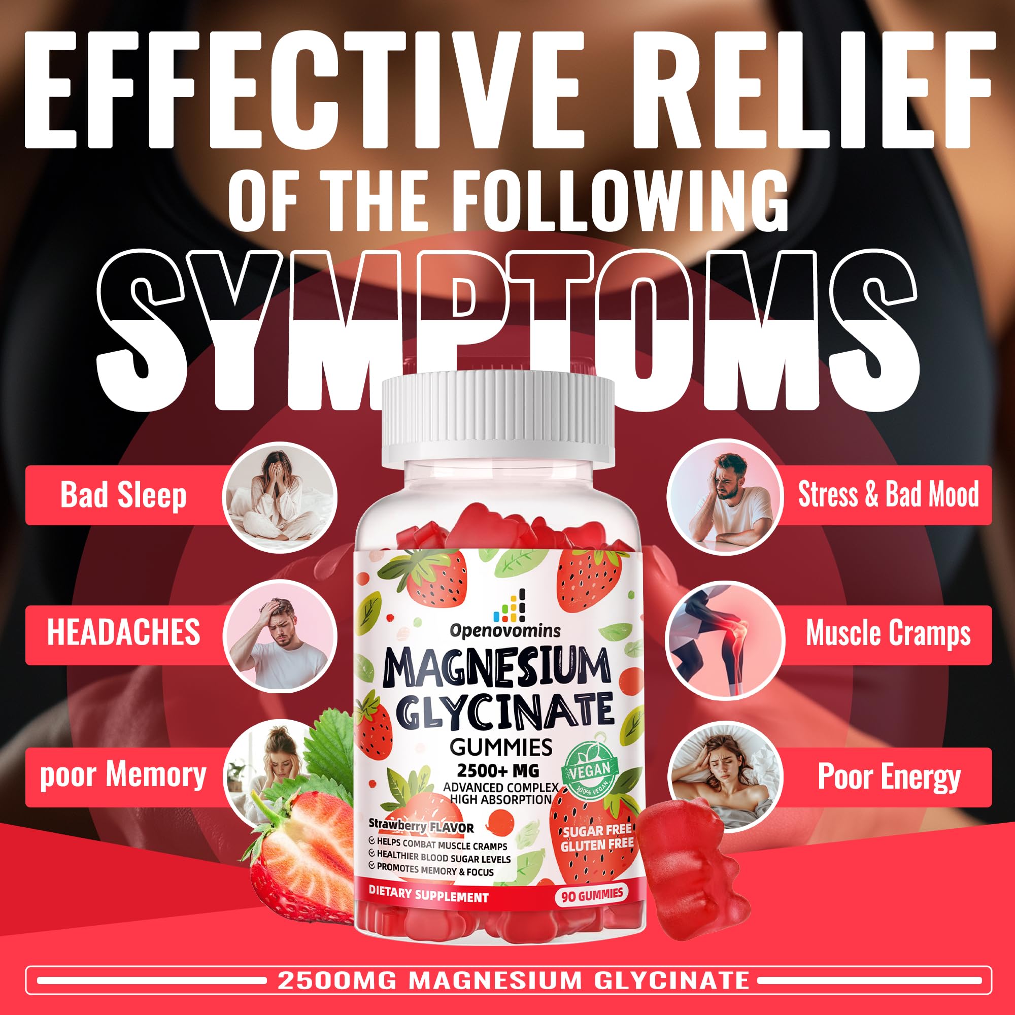 Openovomins sugar-free gummies provide convenient magnesium supplementation without sugar.