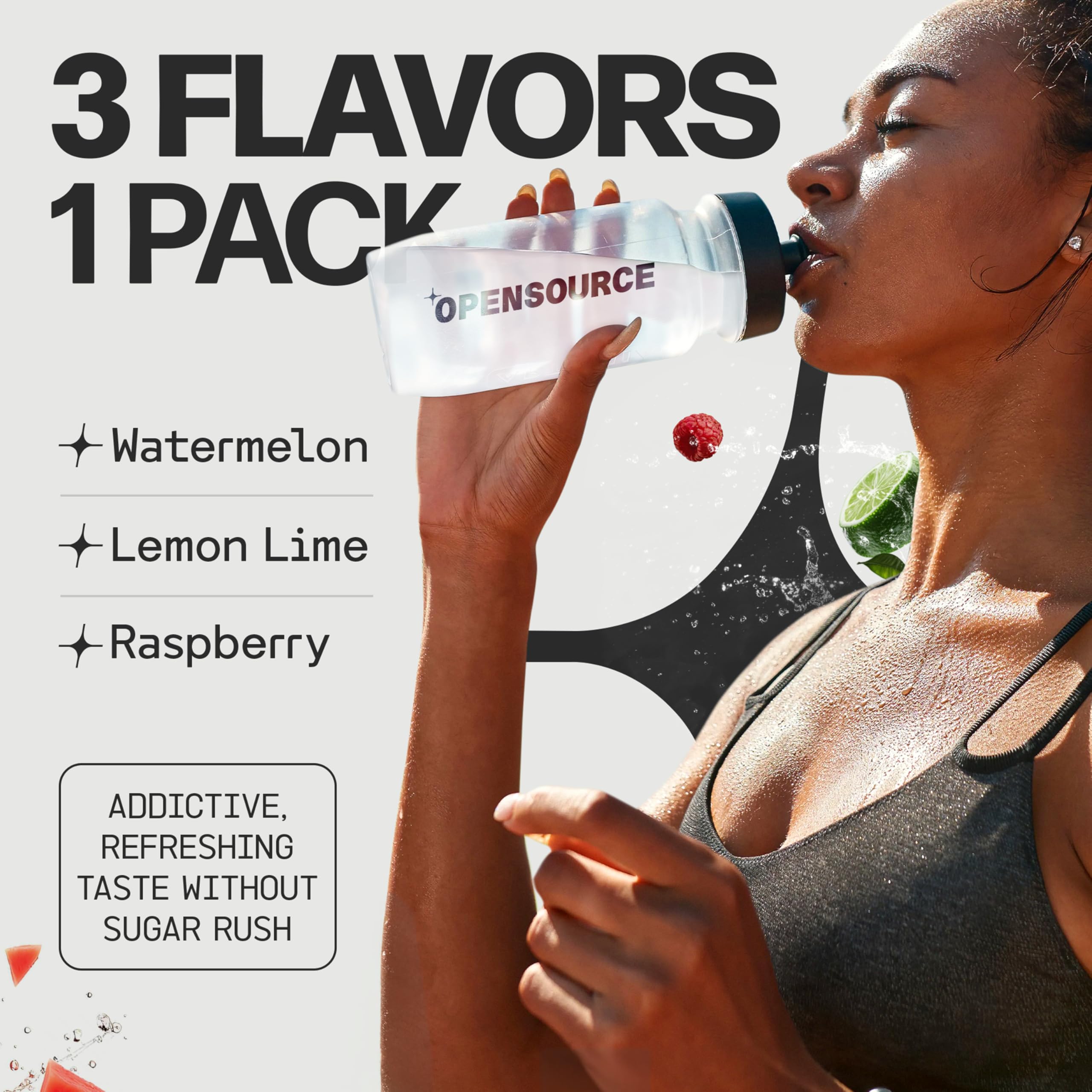 OpenSource Lemon Lime packets dissolve quickly for fast hydration