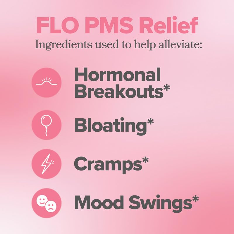 O Positiv FLO PMS Relief gummies closeup highlighting texture and daily use benefits.