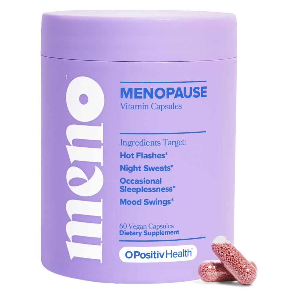 O Positiv MENO bottle front view for menopause support.
