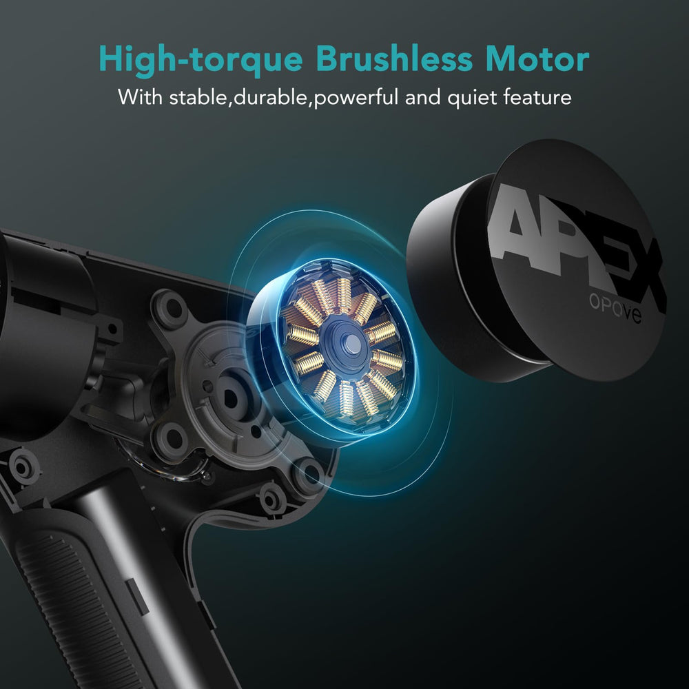opove Apex high-tolerance mechanics ensure precise percussion placement and durability.
