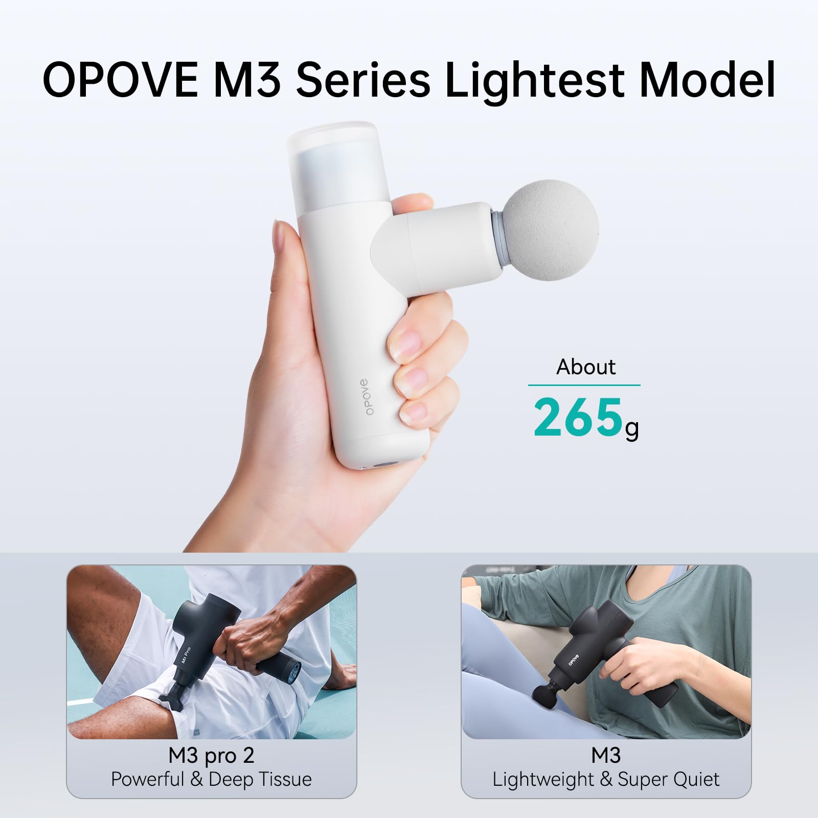 opove M3 Mini in face-mode highlights gentle control for facial relaxation.